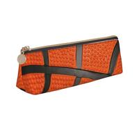 KemEng Pallacanestro Linea Nera, Astuccio portapenne triangolare Astuccio portapenne portatile in pelle con cerniera Astuccio porta cosmetici