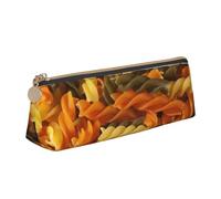 KemEng Pasta Gustosa, Astuccio portapenne triangolare Astuccio portapenne portatile in pelle con cerniera Astuccio porta cosmetici
