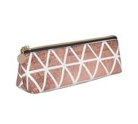 KemEng Sfondi modello oro rosa, Astuccio portapenne triangolare Astuccio portapenne portatile in pelle con cerniera Astuccio porta cosmetici