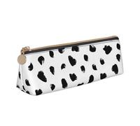 KemEng Stampa animale dalmata pittorica, Astuccio portapenne triangolare Astuccio portapenne portatile in pelle con cerniera Astuccio porta cosmetici