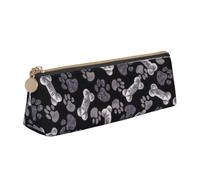 KemEng Zampa del cucciolo di cane, Astuccio portapenne triangolare Astuccio portapenne portatile in pelle con cerniera Astuccio porta cosmetici