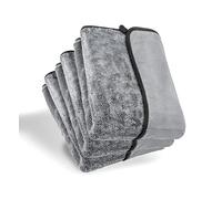 Kemes 3 panni in microfibra per auto double face, con panno asciutto da 600 g/m², panno per auto di alta qualità, assorbente e rigido, in microfibra, per la cura dell'auto, 30 x 30 cm