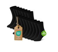 Kemes Calze da uomo 43-46 in cotone, confezione da 8 paia, nero Comode ed eleganti, ideali per l'uso professionale e quotidiano