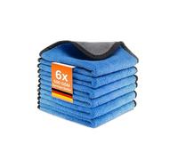 Kemes Panni in microfibra per la pulizia degli interni dell'auto, 500 g/mq, panno per la pulizia della casa, 30 x 30 cm (blu, 6)