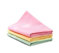 Kemes Panni in microfibra per la pulizia senza aloni, solo con acqua, panni in microfibra senza detergenti, panni per finestre, senza striature (rosa/giallo/verde)
