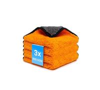 Kemes Panno in microfibra per auto, 3 pezzi da 800 g/m², 7 strati assorbenti, per la cura dell'auto e la casa, panno in microfibra per la lucidatura morbida, 30 x 30 cm (3 pezzi)