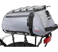KEMIMOTO 2 in 1 Borse per Bici, 8L Borse Bici Posteriore Laterali, Borsa per Bicicletta Impermeabile in PVC per Strada Bike Mountain Bike, Argento