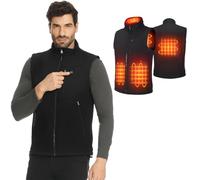 KEMIMOTO Gilet Riscaldato Uomo Donna, Antivento Gilet Riscaldato con Telecomando APP, Elettrico Giubbotti Riscaldati con Batteria da 10000 mAh per Sci Escursionismo Caccia Pesca Motociclismo
