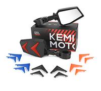 KEMIMOTO, specchietti laterali UTV compatibili con specchietti retrovisori, adatti a protezione rotante da 4,4 cm a 5,1 cm, nero, blu,rosso, arancione