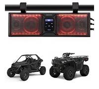 KEMIMOTO UTV Sound Bar adatta a Roll Cage Sound System ATV Golf Carts Sound Bar da 4,4-5,7 cm, amplificata, grado marittimo, IP65, impermeabile, antipolvere, compatibile con RZR, Maverick X3, Zforce