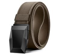 KEMISANT Cintura Uomo, Cintura Tattica Militare Cintura Lavoro Uomo 3,8cm,Fibbia a Sgancio Rapido(Marrone Chiaro,115cm/34-38vita regolabile)