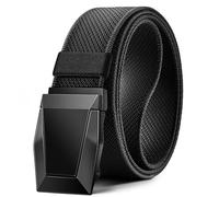 KEMISANT Cintura Uomo, Cintura Tattica Militare Cintura Lavoro Uomo 3,8cm,Fibbia a Sgancio Rapido(Nero,110cm/32-36vita regolabile)