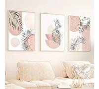KemneT Tropicale piante foglie manifesti stampe geometria astrazione Parete arte modernità tela Quadri Quadro soggiorno camera camera da letto casa Decorazioni 40x60cmx3 senza cornice