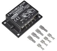 Kemo Electronic - Caricabatteria per doppia batteria piombo 6V 12V 24V 10-20A equalizzato