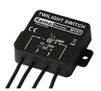 Kemo Interruttore crepuscolare M197 12 - 28 V/DC, max. 5 A. Accensione e spegnimento automatico al crepuscolo/avvio giornaliero. Per qualsiasi carico elettrico come lampadina, motore o LED