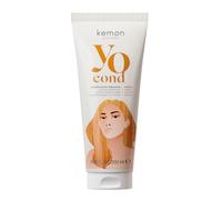 Kemon Yo Cond Ambra - Maschera Riflessante Professionale con Formula YoVeg e Velian Complex, Nutre e Illumina i Capelli in 3 Minuti, 88% Ingredienti Naturali, 200 ml