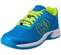 Kempa Attack 2.0 Junior, Scarpe da Pallamano, Blu/Giallo Fluo, 28 EU
