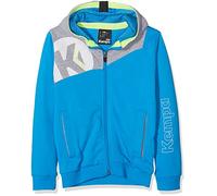 Kempa Core 2.0 - Giacca con cappuccio per bambini, Unisex - Bambini, 200225102, Blu kemp/grigio scuro melan, XXS (Manufacturer size:116)