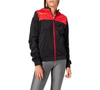 Kempa Emotion 2.0 Kapuzenjacke Women, Giacca Donna, Nero/Rosso/Giallo, XL