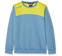 Kempa Emotion 2.0 Longsleeve, Maglia a Maniche Lunghe Unisex-Bambini, Vene Blu/Giallo Lime, 128