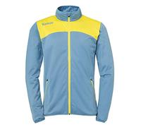 Kempa Emotion 2.0 Poly Jacket, Felpa Uomo, Blu/Giallo Lime (Dove Blue/Lime Yellow), 164