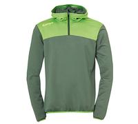 Kempa Emotion 2.0 Quarter Zip Hoodie da Uomo con Cappuccio, Uomo, Felpa da Uomo, 200226715, Dragone Verde/Hope Verde, XXL