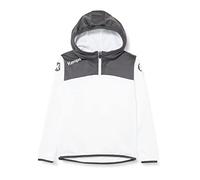 Kempa Emotion 2.0 Quarter Zip Hoodie, Felpa Unisex-Bambini, Bianco/Antracite, 128