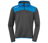 Kempa Emotion 2.0 Quarter Zip Hoodie, Felpa Unisex-Bambini, Antracite/Blu, 140