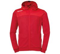 Kempa Emotion 2.0 Hood Jacket, Felpa Uomo, Rosso Scuro/Rosso (Chili Red/Red), XL