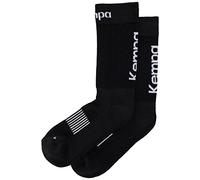 Kempa LOGO CLASSIC SOCKS, calzini sportivi, calzini da tennis, calzini destro sinistro, calze per uomo, donna, bambino, 1 paio, nero/bianco, taglia 31-35