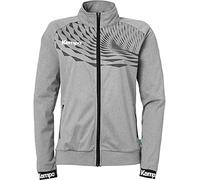 Kempa Poly Jacket - Giacca sportiva da calcio per donna e ragazza, Grigio scuro melange/antracite, S