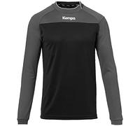 Kempa Prime Longsleeve - Maglietta da Pallamano con Collo Asimmetrico, da Uomo, Uomo, Maglietta da Pallamano, Collo Asimmetrico, 200229301, Nero/Antracite, S