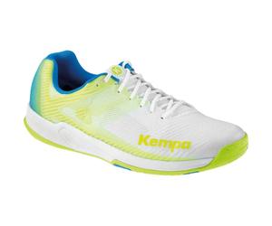 Kempa Scarpe da Ginnastica Unisex Wing 2.0, per Il Tempo Libero, Basse Scarpe da Corsa e Sport, da Ginnastica, per Il Lavoro, per Il Tempo Libero, Leggere e Traspiranti, Bianco Fluo Giallo., 45 EU