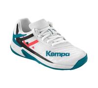 Kempa Wing 2.0 Junior, Scarpe da Pallamano, Bianco, Rosso, Nero, 37 EU