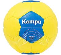 Kempa Spectrum Synergy Plus Palla da Pallamano Partito e Palla da Allenamento con una costruzione di 30 pannelli, Unisex-Adult, Giallo Svedese/Blu Svedese, 2