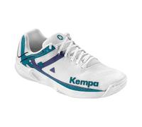 Kempa Wing 2.0 Damen-handballschuhe, Scarpe da Pallamano Donna, Bianco Ciano Viola, 40.5 EU