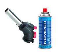 Kemper - Cannello a gas + ricarica di butano propano da 227 g, multifunzione