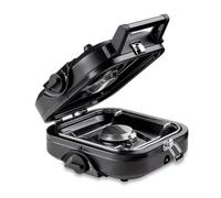 KEMPER - Fornello a gas pieghevole 2 fuochi 4600 W Acciaio inossidabile a cartuccia di gas 7/16"