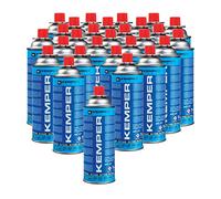 Kemper Set di 28 Pezzi 577 Cartuccia Gas Butano da 227 gr, Funzionamento Anche in Posizione Orizzontale, Adatta per l'utilizzo su fornelli a Gas da Campeggio Linea Smart