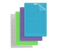 KEMUZ 4 Pezzi Tappetini Da Taglio 16.5 * 11.5Cm Per Cricut Maker Explore 3/3/Air/Air 2, Con 3 Adesivi Diversi E Pellicola Antipolvere Per Cucito E Quilting (Viola, Rosa)