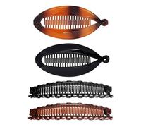 KEMUZ 4Pcs Fermagli per capelli a banana, Banana Clip pettine per Capelli, in resina, per ricci grossolani Accessori per capelli a coda di pesce Due fermagli a banana Pettini per donne e ragazze