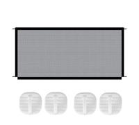 KEMUZ 5 Pezzi Barriere Per Scale Per Bambini, Barriera Di Sicurezza Senza Fori, Barriera Per Gatti, Barriere Di Sicurezza Per Scale Con 4 Ganci Adesivi Per Interni Ed Esterni (110 X 72 Cm)