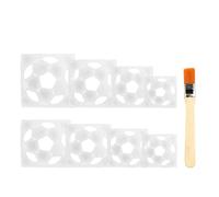 KEMUZ 9 Pezzi Di Stencil Da Calcio Da Dipingere, Stencil Per Aerografo, Riutilizzabili, Stencil Da Pittura Per Bambini, Stencil Per Dipingere, Kit Di Stencil Per Decorazioni Murali (Pennello Incluso)