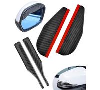 KEMUZ Adesivi in Fibra di Carbonio per Specchietti Auto, 2 Pezzi, Protezione Anti-Graffio e Anti-Urto per Portiere, Compatibile con Fiat 500, Alfa Romeo, Audi, VW, SUV e Pick-up
