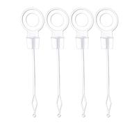 Kemuz Kit Pulizia Foro di Scarico Frigorifero, 4 Pezzi Stantuffo Universale per Frigo e Congelatore con Draga Drenaggio, Accessori per Pulizia Scarico Frigo, 9.5 cm (Bianco)