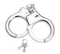 KEMUZ Manette Da Poliziotto In Metallo Per Bambini - Attrezzatura Per Travestimento Da Poliziotto Per Bambini, Apertura Gratuita Manette Robuste, Anche Per Adulti, Per Giochi Sessuali