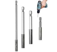 KEMUZ Portainserti Lungo per Avvitatore 4 Pezzi Porta Inserti Magnetico Lungo Esagonale da 1/4" Prolunghe Portainserti per Avvitatori Elettrici, Trapani,60/75/100/150mm.