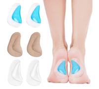 KEMUZ Supporto Arco Plantare per Piede Piatto, Solette Ortopediche in Gel Ultra Morbide, 6 Pezzi per Fascite e Dolori Articolari, Adatto a Scarpe da Donna e Uomo