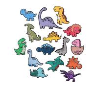 KEMUZ Toppe Termoadesive Bambini - 15 Pezzi Dinosauri Ricamati, Patch da Cucire con Ferro da Stiro per Vestiti, Zaini, Jeans, Cappelli - Decorazione Fai da Te per Tessuti
