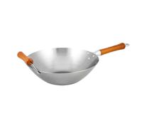 Ken Hom KH432003 Wok Tradizionale Acciaio al Carbonio, 32cm, Excellence, Padella a Induzione, Compatibile con Utensili in Metallo, Non Lavabile in Lavastoviglie